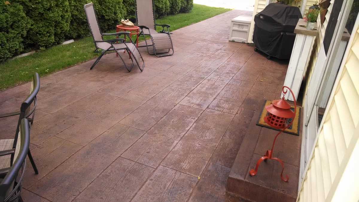 Stamped Patio Topical Sealer After