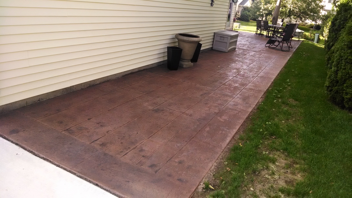 Stamped Patio Topical Sealer After