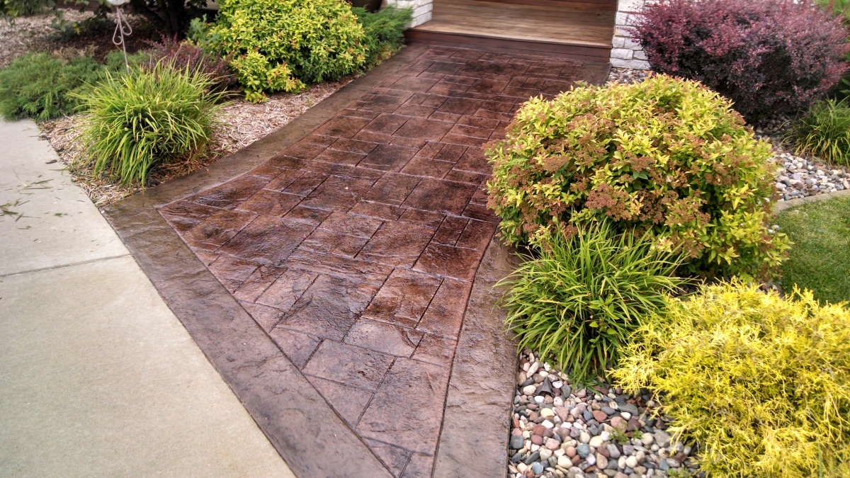 Stamped Patio Topical Sealer After